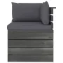 Sofá de palets de jardín 2 plazas y cojines madera maciza pino by , Garden sets - Ref: Foro24-3061731, Price: 227,53 €, Disco...