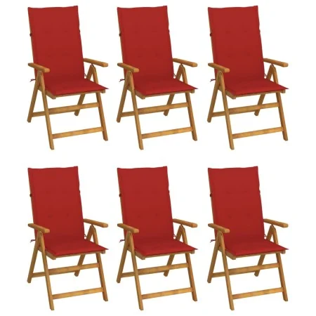 Sillas de jardín plegables 6 uds y cojines madera maciza acacia by , Garden chairs - Ref: Foro24-3064125, Price: 472,25 €, Di...