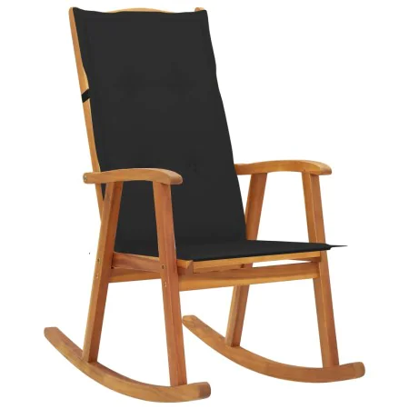Silla mecedora con cojines madera maciza de acacia by , Garden chairs - Ref: Foro24-3064186, Price: 204,48 €, Discount: %