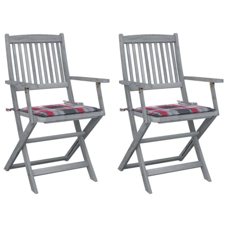 Sillas de jardín plegables 2 uds madera maciza acacia y cojines von , Gartenstühle - Ref: Foro24-3064495, Preis: 119,27 €, Ra...