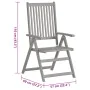 Sillas reclinables jardín y cojines 4 uds madera maciza acacia by , Garden chairs - Ref: Foro24-3065388, Price: 282,23 €, Dis...