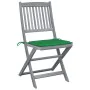 Sillas de jardín plegables 6 uds cojines madera maciza acacia de , Sillas de jardín - Ref: Foro24-3065439, Precio: 313,32 €, ...