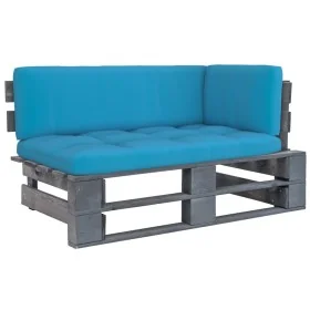 Sofá de jardín esquina de palets madera de pino impregnada gris von , Modulare Sofas für den Außenbereich - Ref: Foro24-30665...