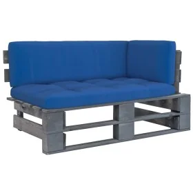 Sofá de jardín esquina de palets madera de pino impregnada gris by , Modular outdoor sofas - Ref: Foro24-3066562, Price: 132,...