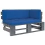 Sofá de jardín esquina de palets madera de pino impregnada gris by , Modular outdoor sofas - Ref: Foro24-3066562, Price: 132,...