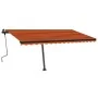 Toldo manual retráctil con LED naranja y marrón 450x350 cm by , Awnings - Ref: Foro24-3069845, Price: 586,78 €, Discount: %
