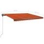 Toldo manual retráctil con LED naranja y marrón 450x350 cm by , Awnings - Ref: Foro24-3069845, Price: 586,78 €, Discount: %