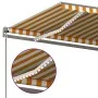 Toldo automático LED sensor de viento amarillo y blanco 6x3,5 m by , Awnings - Ref: Foro24-3070293, Price: 988,13 €, Discount: %