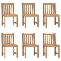 Sillas de jardín 6 unidades con cojines madera maciza de teca by , Garden chairs - Ref: Foro24-3073116, Price: 661,46 €, Disc...