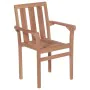 Sillas de jardín apilables 6 uds madera maciza teca con cojines von , Gartenstühle - Ref: Foro24-3073413, Preis: 769,80 €, Ra...