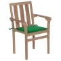 Sillas de jardín apilables 6 uds madera maciza teca con cojines by , Garden chairs - Ref: Foro24-3073411, Price: 735,85 €, Di...