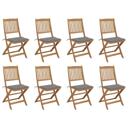 Sillas de jardín plegables 8 uds y cojines madera maciza acacia von , Gartenstühle - Ref: Foro24-3075114, Preis: 419,41 €, Ra...