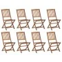 Sillas de jardín plegables 8 uds y cojines madera maciza acacia von , Gartenstühle - Ref: Foro24-3075116, Preis: 419,41 €, Ra...