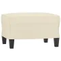 Sillón con taburete cuero sintético color crema 60 cm by , Sofas - Ref: Foro24-3201238, Price: 192,01 €, Discount: %