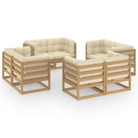 Juego de muebles de jardín 8 pzas y cojines madera pino maciza by , Garden sets - Ref: Foro24-3076337, Price: 1,00 €, Discoun...