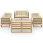 Juego de muebles de jardín 8 pzas y cojines madera pino maciza de , Conjuntos de jardín - Ref: Foro24-3076337, Precio: 1,00 €...
