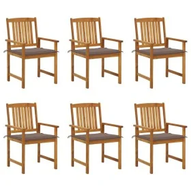Sillas de jardín y cojines 6 unidades madera maciza de acacia by , Garden chairs - Ref: Foro24-3078159, Price: 454,79 €, Disc...