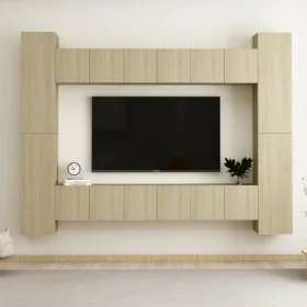 Set de muebles salón TV 10 pzas madera ingeniería roble Sonoma von , TV-Möbel - Ref: Foro24-3078967, Preis: 391,77 €, Rabatt: %