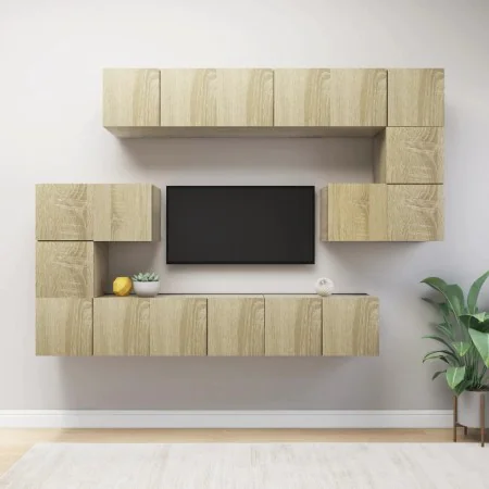 Set de muebles salón TV 10 pzas madera ingeniería roble Sonoma von , TV-Möbel - Ref: Foro24-3079039, Preis: 282,39 €, Rabatt: %