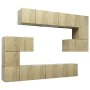 Set de muebles salón TV 10 pzas madera ingeniería roble Sonoma von , TV-Möbel - Ref: Foro24-3079039, Preis: 282,39 €, Rabatt: %