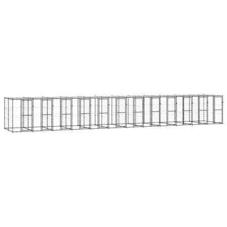 Perrera de exterior de acero con techo 29,04 m² von , Hundehütten und Zäune - Ref: Foro24-3082259, Preis: 2,00 €, Rabatt: %