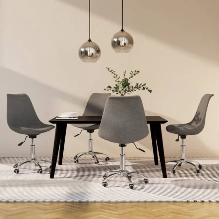 Sillas de comedor giratorias 4 unidades tela gris claro de , Sillas de comedor - Ref: Foro24-3085379, Precio: 223,79 €, Descu...
