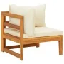 Muebles de jardín 3 pzas con cojines crema madera de acacia de , Conjuntos de jardín - Ref: Foro24-3087272, Precio: 427,78 €,...