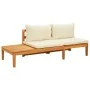 Muebles de jardín 3 pzas con cojines crema madera de acacia de , Conjuntos de jardín - Ref: Foro24-3087272, Precio: 427,78 €,...