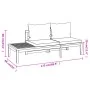 Muebles de jardín 3 pzas con cojines crema madera de acacia de , Conjuntos de jardín - Ref: Foro24-3087272, Precio: 427,78 €,...