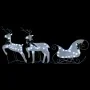 Decoración navideña de renos y trineo de jardín blanco 60 LED by , Christmas lights - Ref: Foro24-342682, Price: 51,88 €, Dis...
