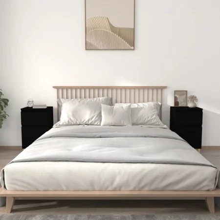 vidaxL Mesitas de noche negras 2 uds 40x35x70 cm von , Nachttische - Ref: Foro24-819695, Preis: 81,86 €, Rabatt: %