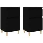 vidaxL Mesitas de noche negras 2 uds 40x35x70 cm von , Nachttische - Ref: Foro24-819695, Preis: 81,86 €, Rabatt: %