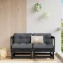 Sofás esquineros con cojines 2 uds madera maciza de pino negro von , Modulare Sofas für den Außenbereich - Ref: Foro24-825454...