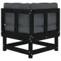 Sofás esquineros con cojines 2 uds madera maciza de pino negro von , Modulare Sofas für den Außenbereich - Ref: Foro24-825454...