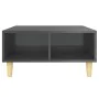 Mesa de centro madera contrachapada gris brillante 60x60x30 cm by , Coffee table - Ref: Foro24-805985, Price: 44,13 €, Discou...