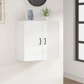 Armario pared madera contrachapada blanco brillo 60x31x60 cm by , Lockers and storage cabinets - Ref: Foro24-812903, Price: 6...