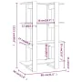 Estantería/divisor de espacios blanco brillante 80x30x123,5 cm de , Librerías y estanterías - Ref: Foro24-811580, Precio: 39,...