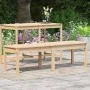 Banco de jardín de 2 plazas madera maciza pino 159,5x44x45 cm de vidaXL, Bancos de jardín - Ref: Foro24-824011, Precio: 72,93...