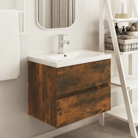 Mueble de lavabo contrachapado roble ahumado 60x38,5x45 cm von , Badezimmermöbel - Ref: Foro24-815648, Preis: 46,81 €, Rabatt: %