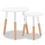 Set de mesas auxiliares 2 unidades madera maciza de pino blanco by , Side tables - Ref: Foro24-244734, Price: 63,83 €, Discou...