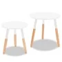 Set de mesas auxiliares 2 unidades madera maciza de pino blanco by , Side tables - Ref: Foro24-244734, Price: 63,83 €, Discou...
