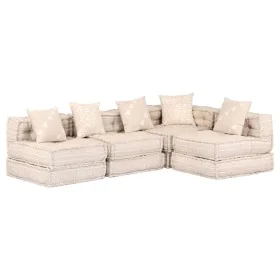 Puf modular de 4 plazas de tela beige von , Kissen für Stühle und Sofas - Ref: Foro24-249398, Preis: 833,24 €, Rabatt: %