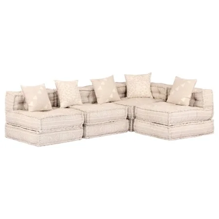 Puf modular de 4 plazas de tela beige von , Kissen für Stühle und Sofas - Ref: Foro24-249398, Preis: 833,24 €, Rabatt: %