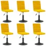 Senfgelbe drehbare Esszimmerstühle aus Samt 6 Stück von , Essstühle - Ref: Foro24-3089307, Preis: 352,69 €, Rabatt: %