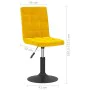 Senfgelbe drehbare Esszimmerstühle aus Samt 6 Stück von , Essstühle - Ref: Foro24-3089307, Preis: 352,69 €, Rabatt: %