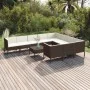 Set muebles de jardín 11 pzas y cojines ratán sintético marrón by , Garden sets - Ref: Foro24-3094491, Price: 905,93 €, Disco...