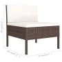 Set muebles de jardín 11 pzas y cojines ratán sintético marrón by , Garden sets - Ref: Foro24-3094491, Price: 905,93 €, Disco...