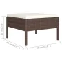 Set muebles de jardín 12 pzas y cojines ratán sintético marrón by , Garden sets - Ref: Foro24-3094523, Price: 1,00 €, Discoun...