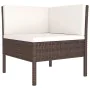 Set muebles de jardín 14 pzas y cojines ratán sintético marrón by , Garden sets - Ref: Foro24-3094487, Price: 1,00 €, Discoun...