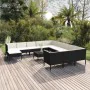 Set de muebles de jardín 13 pzas cojines ratán sintético negro von , Gartensets - Ref: Foro24-3094528, Preis: 1,00 €, Rabatt: %
